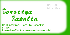 dorottya kapalla business card